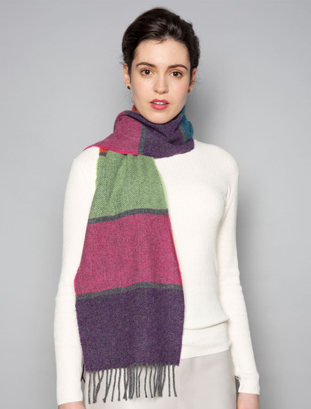 ◇HUNTER◇ [UNISEX] Rib knit cashmere scarf pink HBW0001CNZP Women's Turned Edge Wool Scarf - Scarves & Gloves - New In