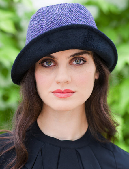 Ladies Tweed Clodagh Hat  - Dark Purple