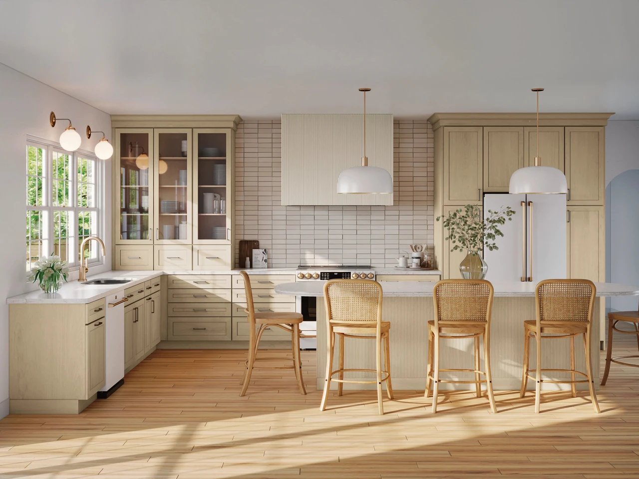 Light Reed Panelling Reeded Paneling - KraftMaid