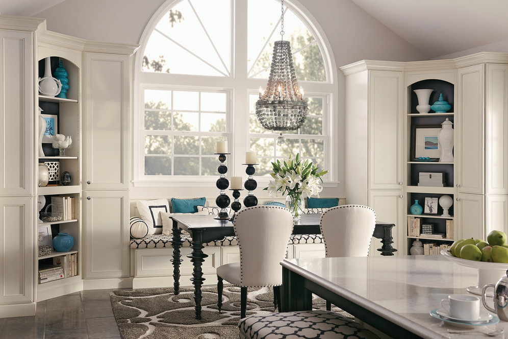 built in corner cabinets dining room