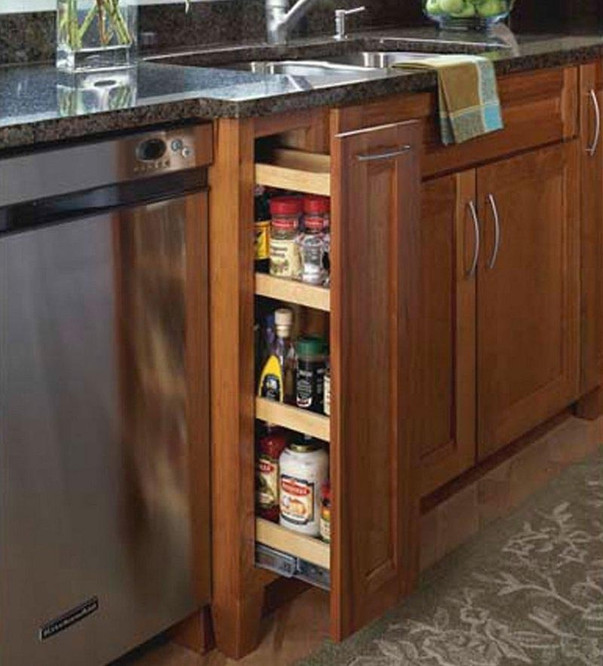 Base cabinet pull out shop pantry