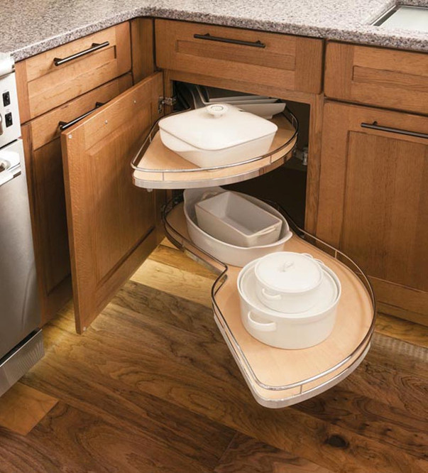 Corner Cabinet with Drawers in Kitchen Remodel