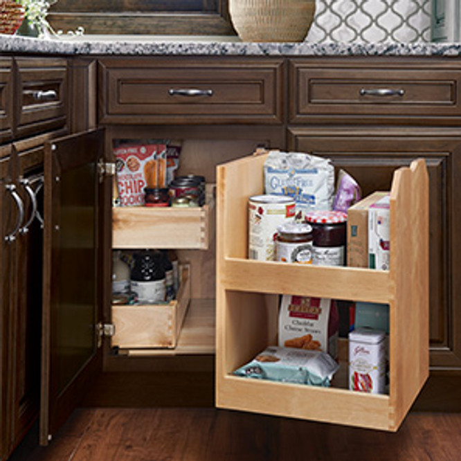 Deep Drawer Organizer without Canister Storage - Cardell Cabinetry
