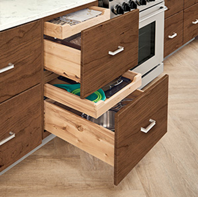 A combination of 2-deep drawer inserts, with an additional deep