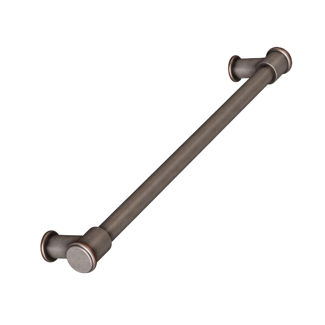 KraftMaid Decorative Hardware Galileo Collection - Antique Pewter and Copper Pull 12 in