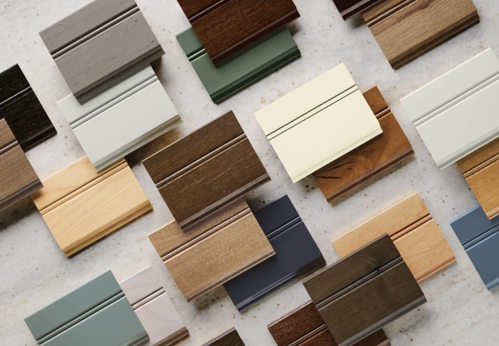 Collection of KraftMaid finish sample chips