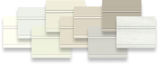 A curated KraftMaid finish sample collection