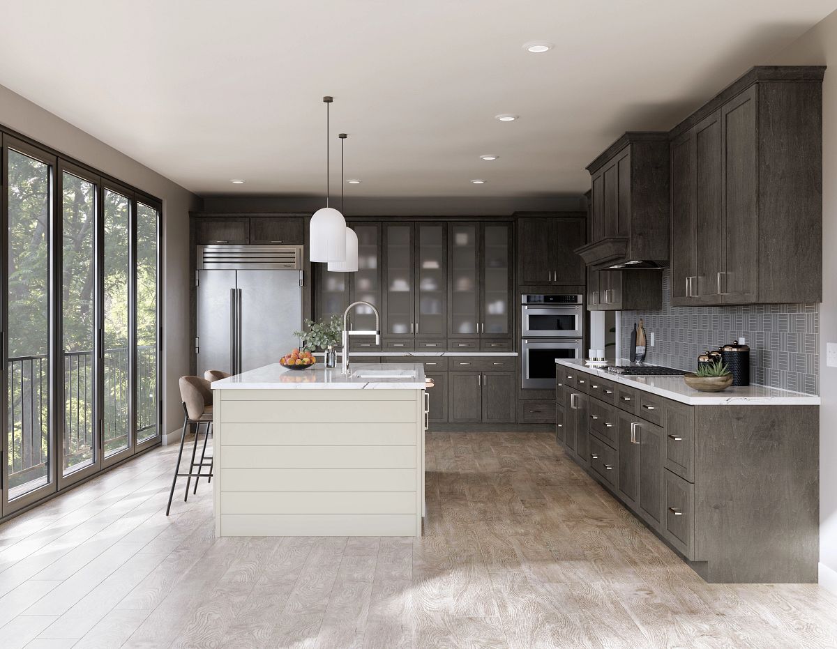 Cannon Grey cabinet color | Modern warm grey | KraftMaid