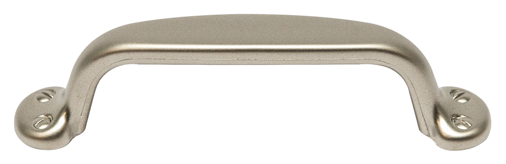 Rustic drawer pull from the KraftMaid Suitcase Collection in Matte Nickel Rustic drawer pull from the KraftMaid Suitcase Collection in Matte Nickel