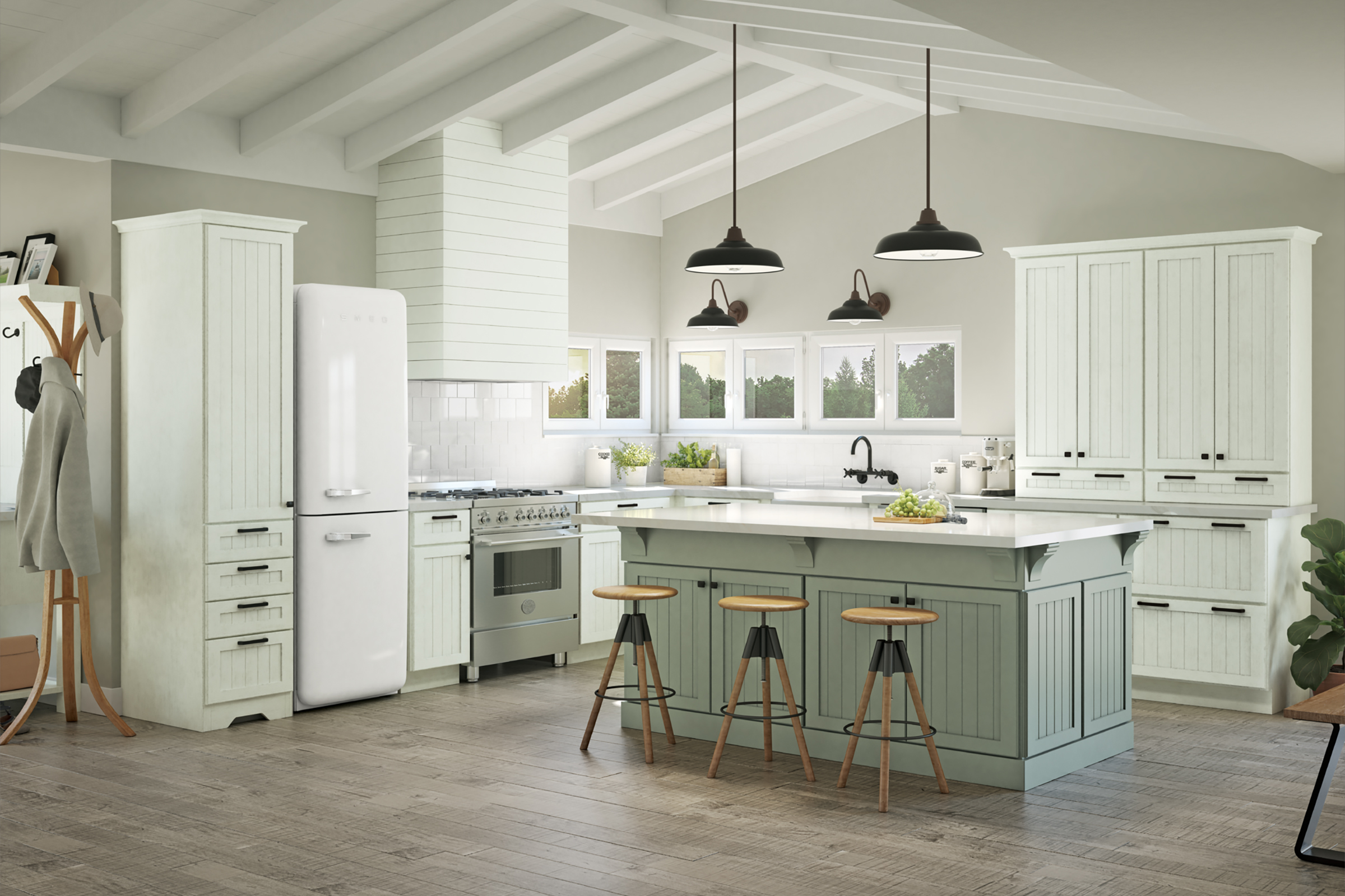Inspiring Green Kitchen Ideas from Light Mint to Dark Green - KraftMaid