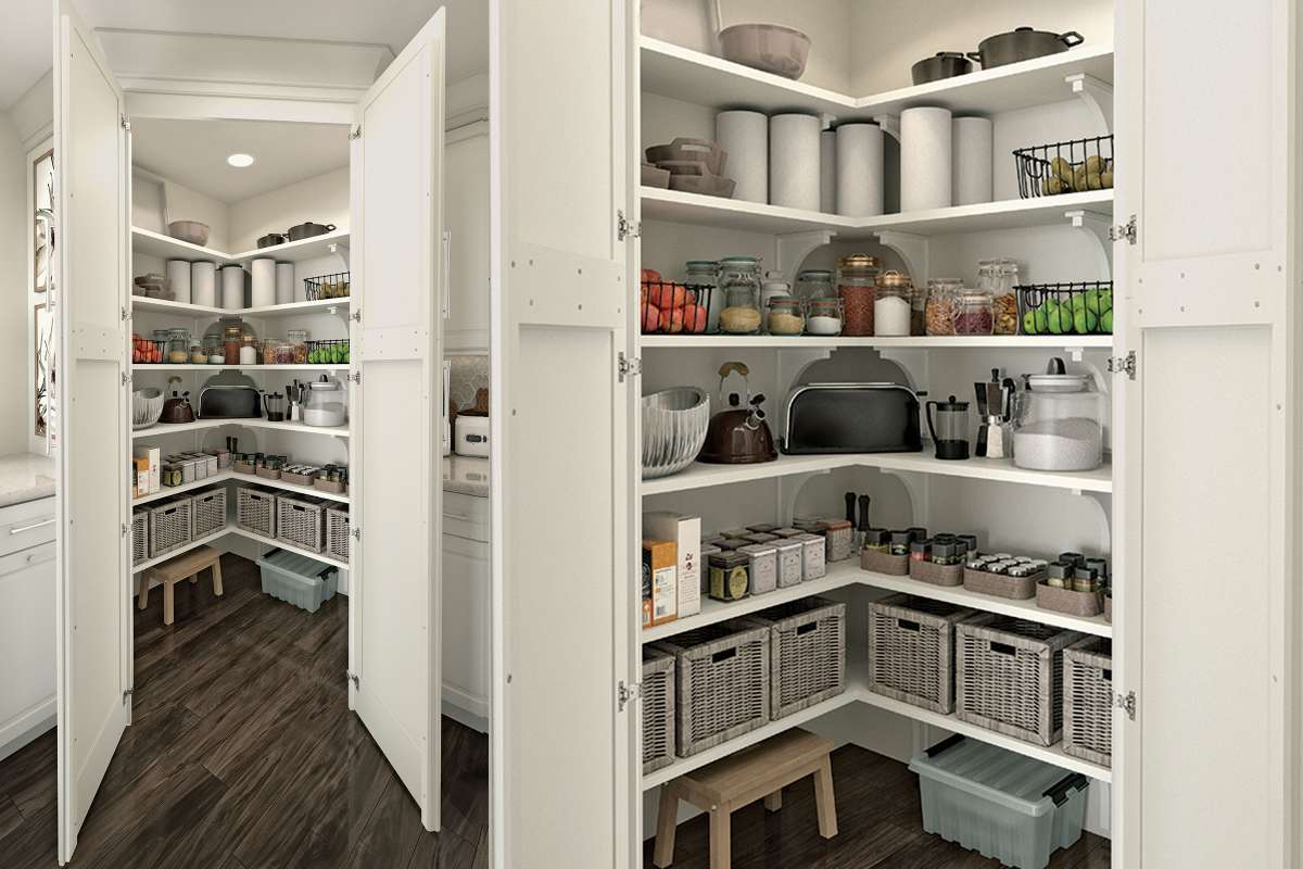 Floor To Ceiling Pull Out Pantry Cabinet Design Ideas