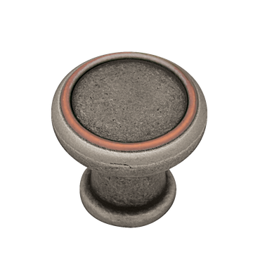 ネパール製合金チティパティ(スカル)数珠　マーラー　ヴィンテージオールドストック Antique Pewter & Copper Cabinet Knob - Galileo Collection - KraftMaid