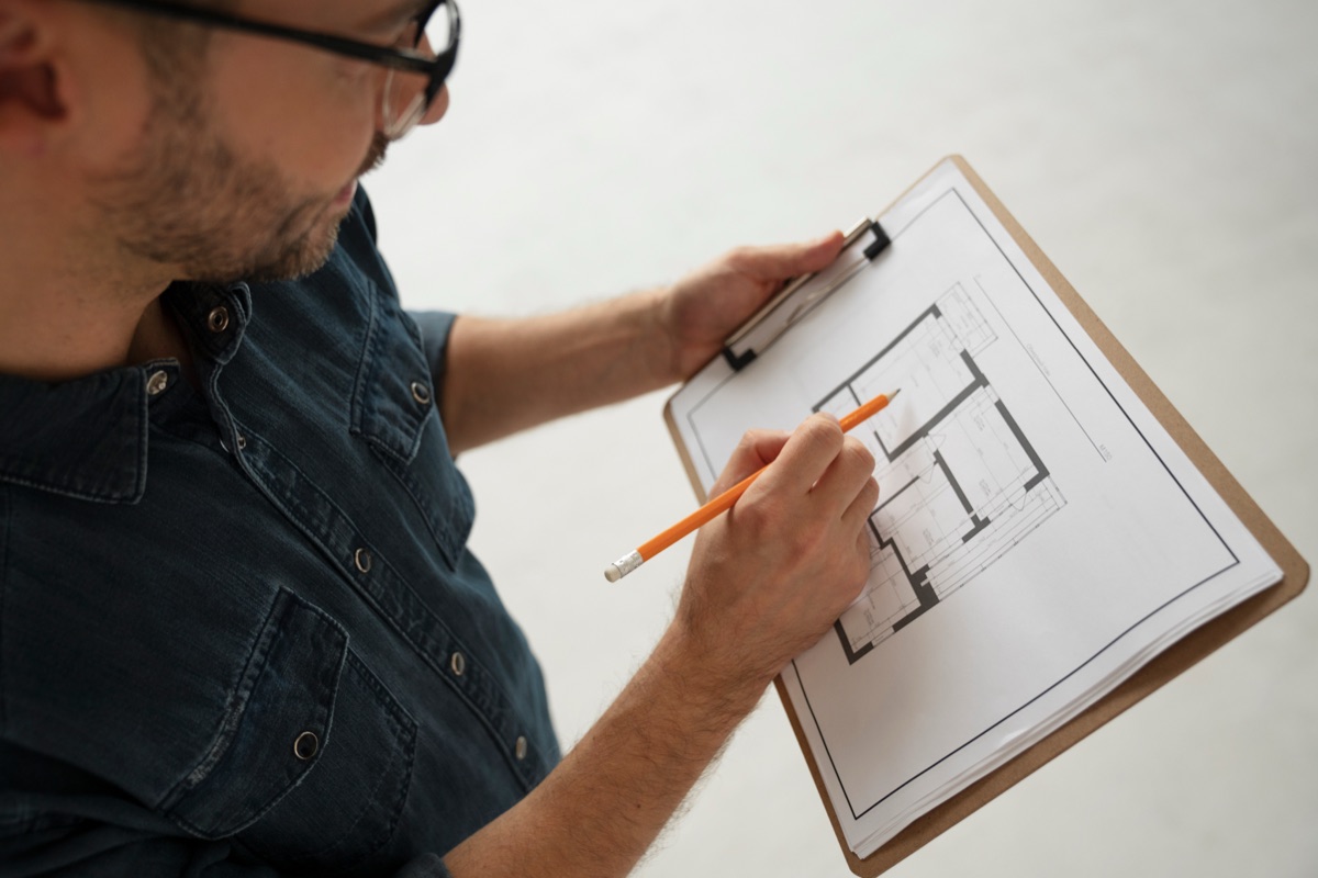 Measuring a kitchen space