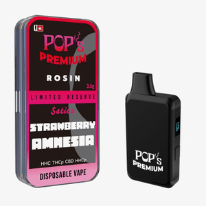 Strawberry Amnesia (sativa) Rosin Blend | 3.5g Disposable Vape Strawberry Amnesia (sativa) Rosin Blend | 3.5g Disposable Vape