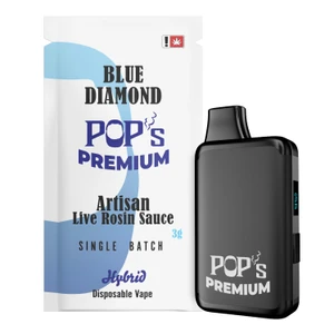 Blue Diamond (hybrid) Artisan THCa Live Rosin Sauce | 3g Disposable Vape