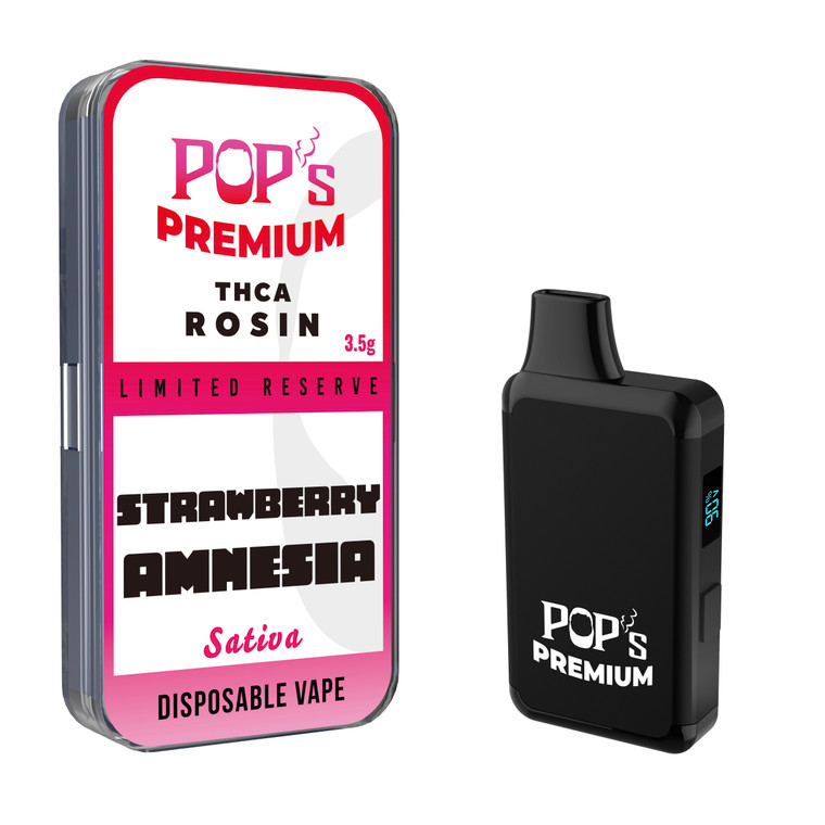 Strawberry Amnesia (sativa) THCa Rosin | 3.5g Disposable Vape
