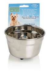 Stainless Dog Cage Crock Bowl 10oz