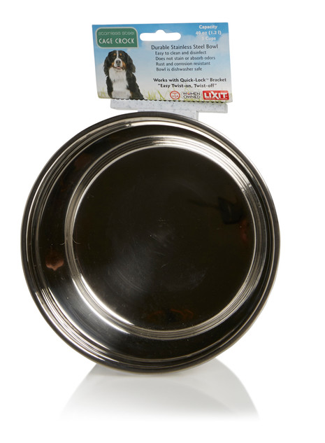 Stainless Dog Cage Crock Bowl 40oz