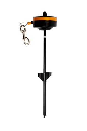 Dog stake with retractable cable tie out discount