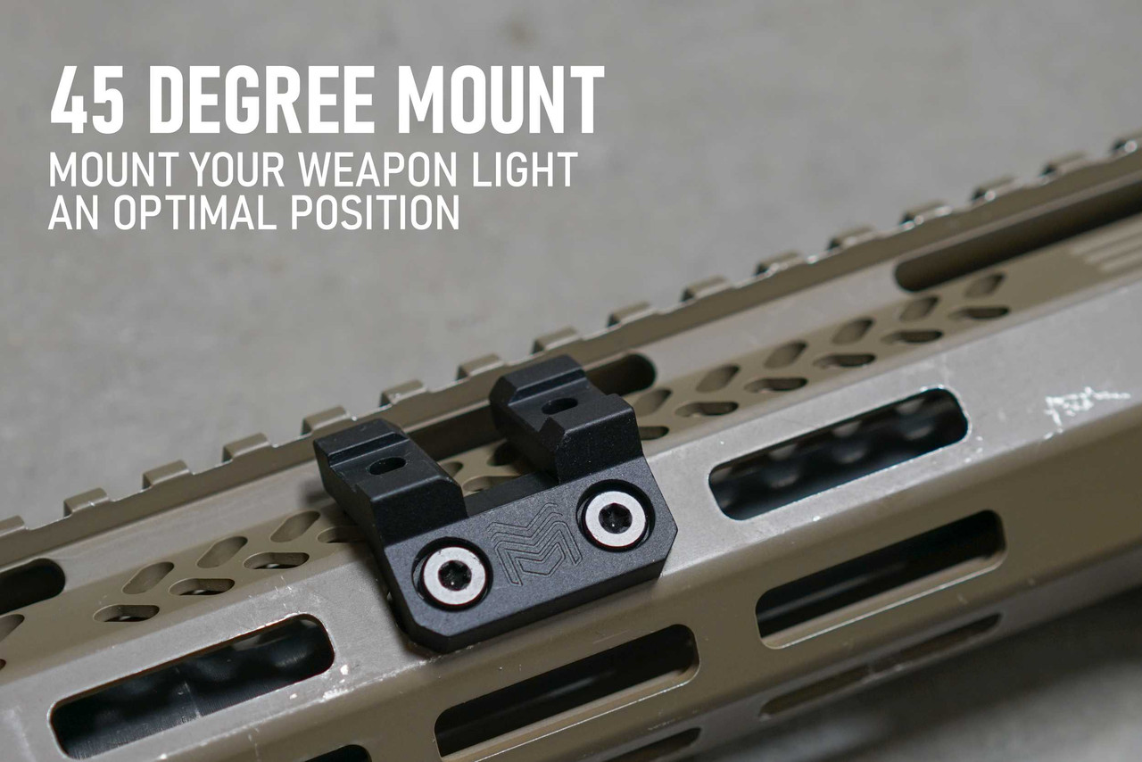 Monstrum M-LOK 45 Degree Offset Scout Light Mount | Compatible