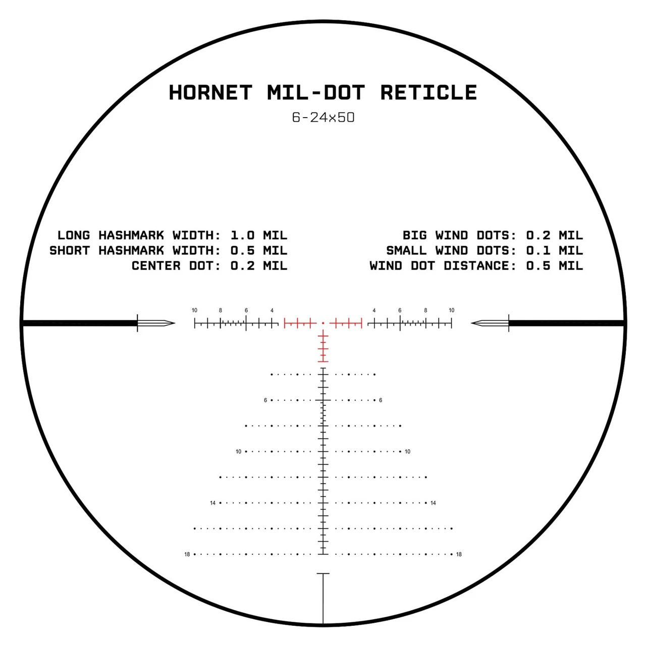 Hornet 6-24x50 FFP Rifle Scope