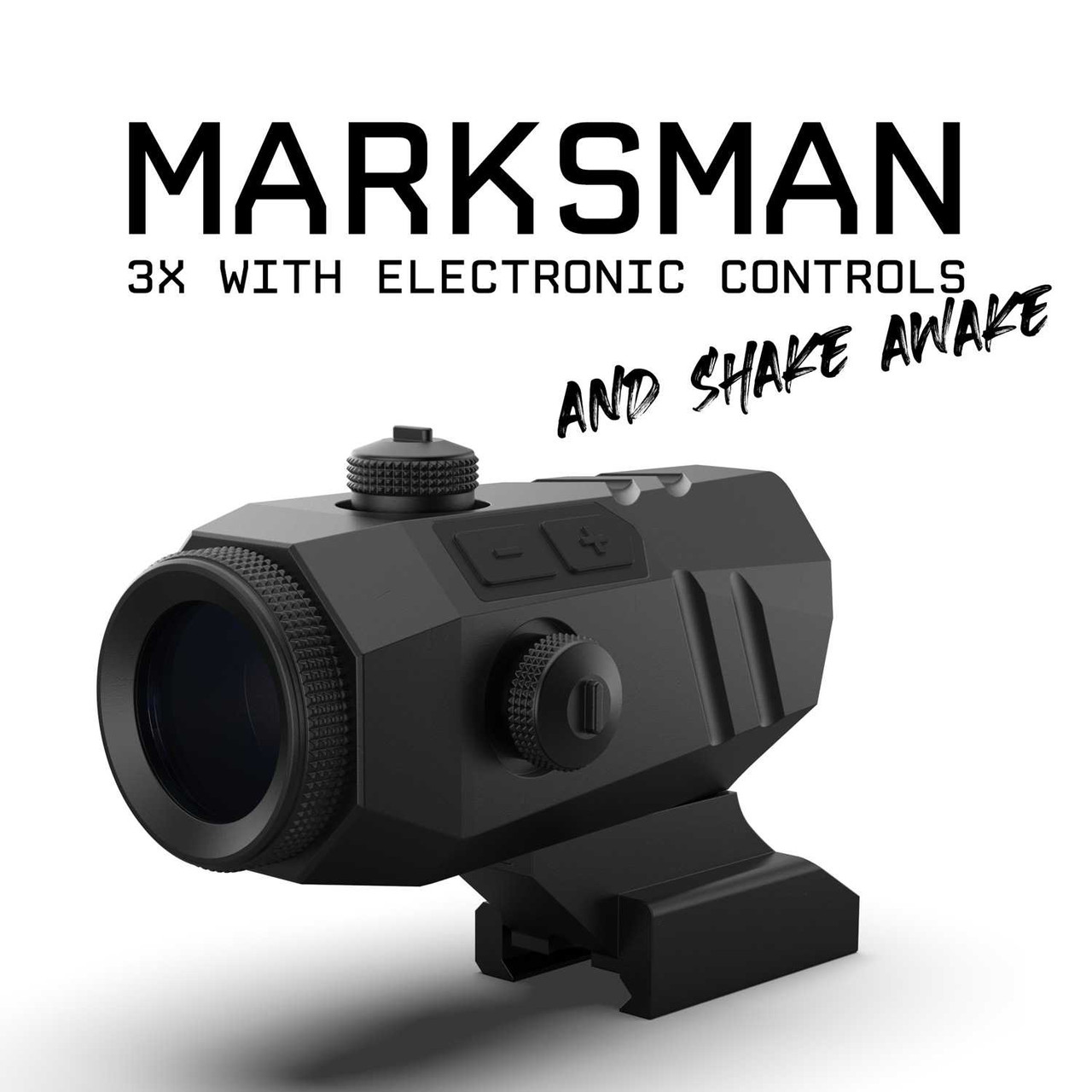 Marksman 3x24 Micro Prism Scope w/ Electronic Buttons and Shake Awake