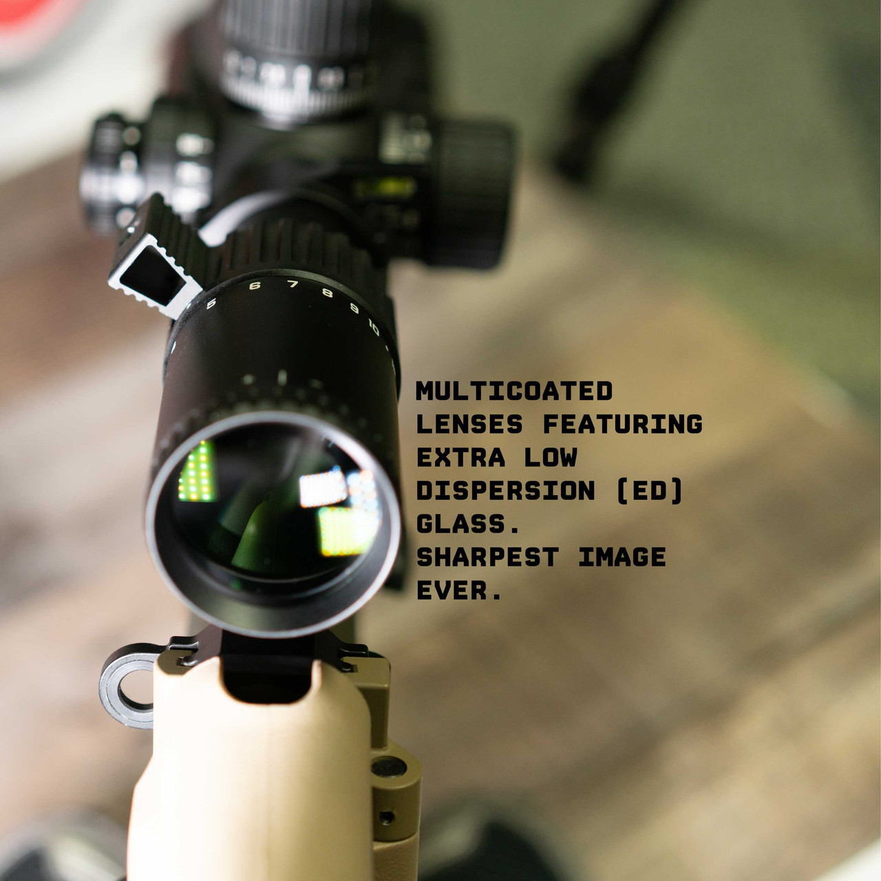 エムン　0513 Challenger 3-15x50 FFP Scope with Zero Stop - MM4 - MIL-Dot Reticle