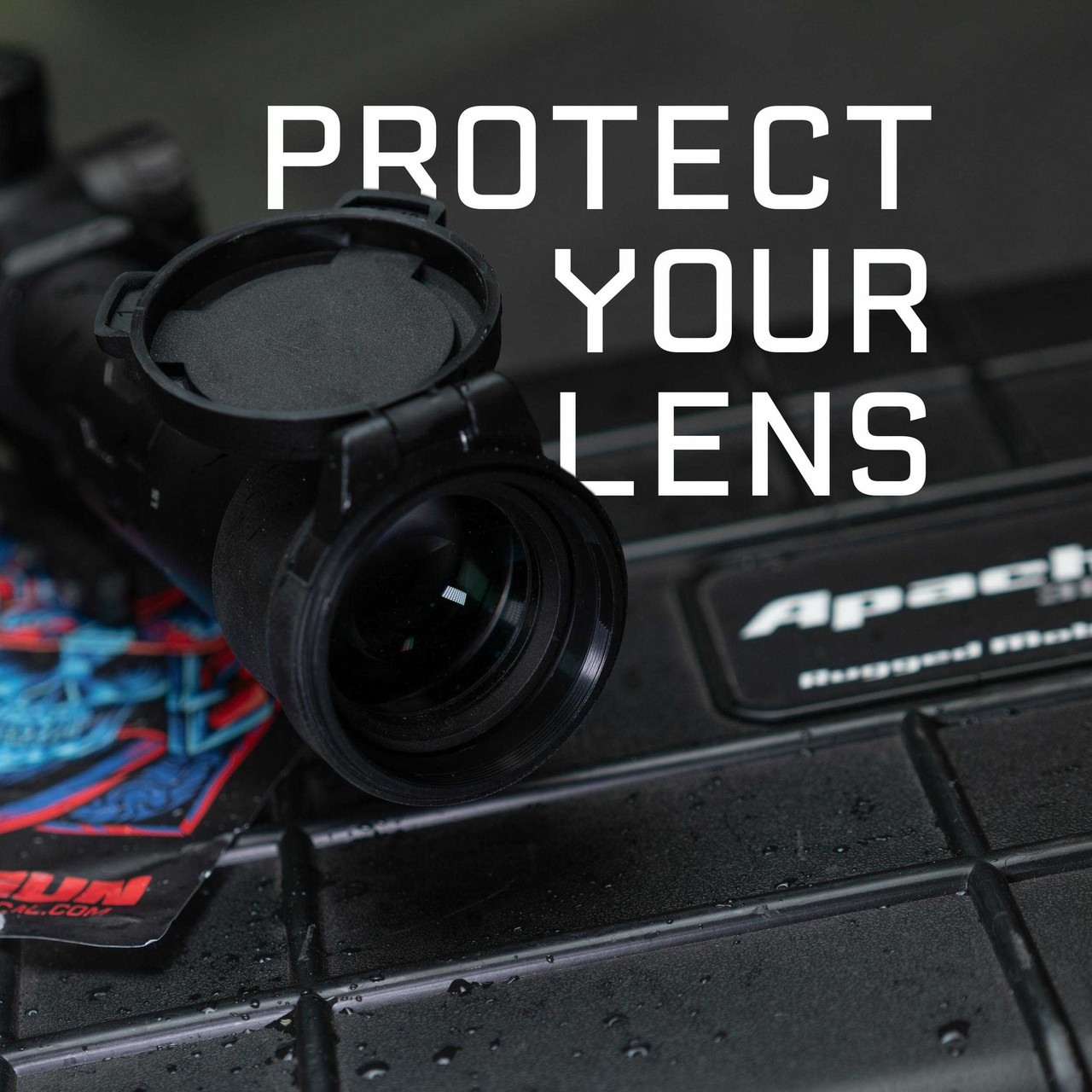 Monstrum Tactical Flip-Up Rifle Scope Lens Covers