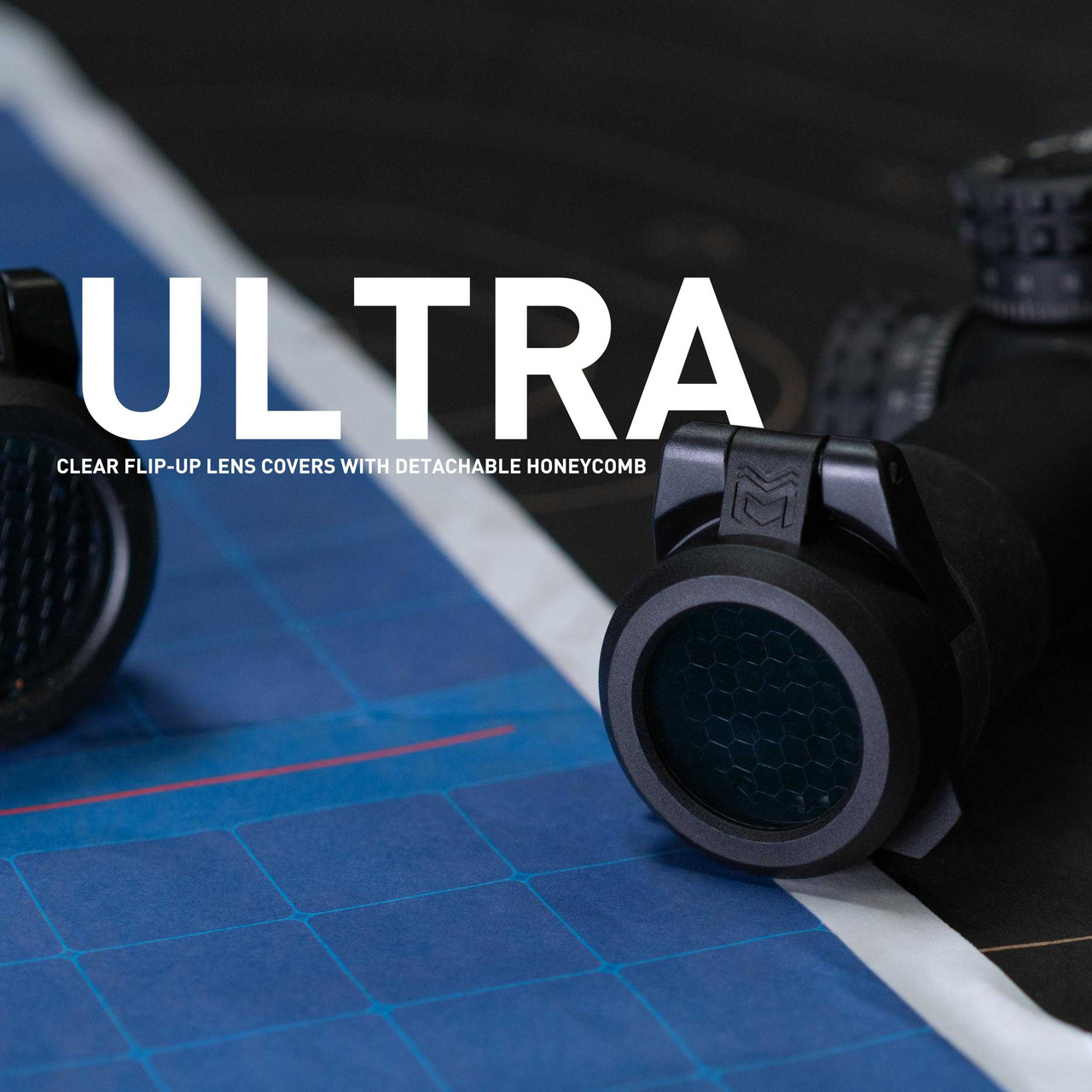 Monstrum Ultra Series Flip-Up Scope Lens Covers with Detachable