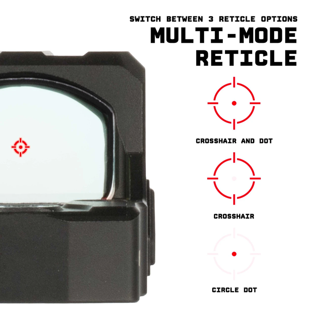 Red Rtr Reticle Monstrum B.O.P. Pistol Red Dot | RMR Footprint | Multi-Mode Reticle