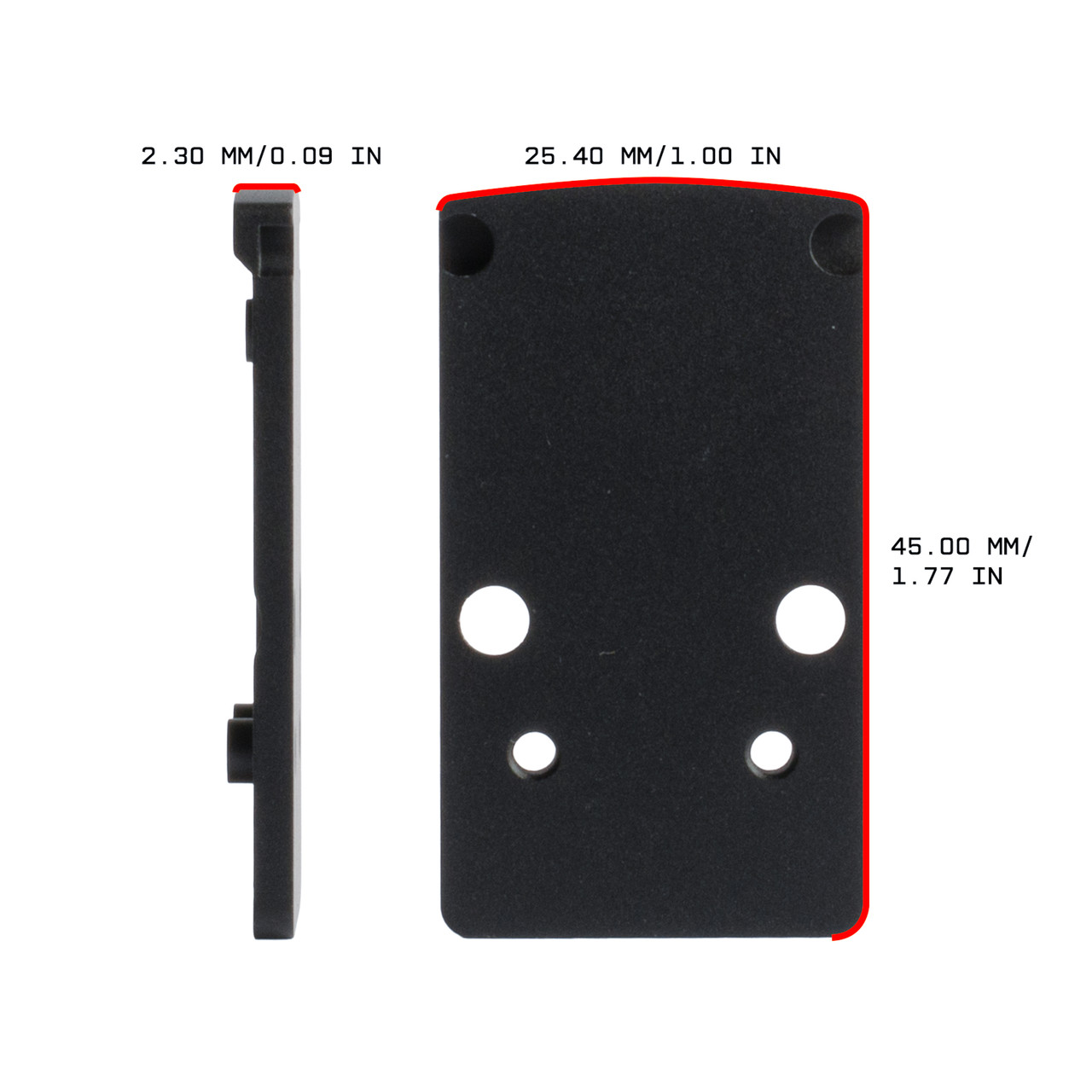 Monstrum Red Dot Mounting Plate for MOS Version Glock Pistols 17