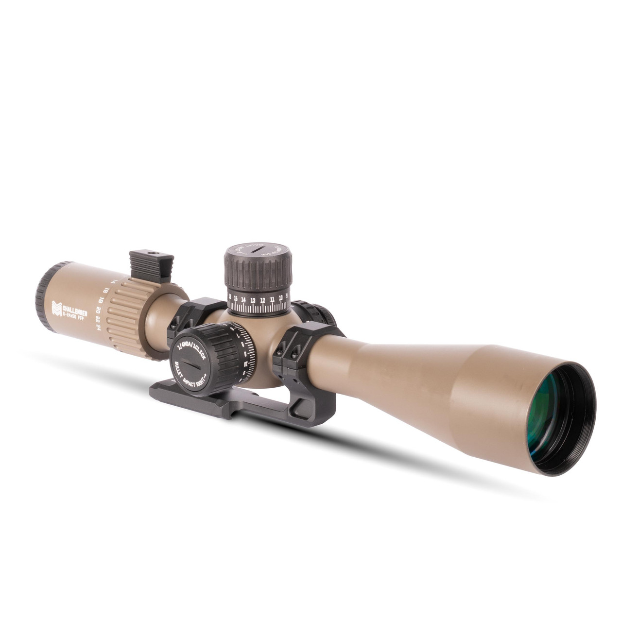 Challenger 6-24x50 FFP Scope with Zero Stop | Flat Dark Earth