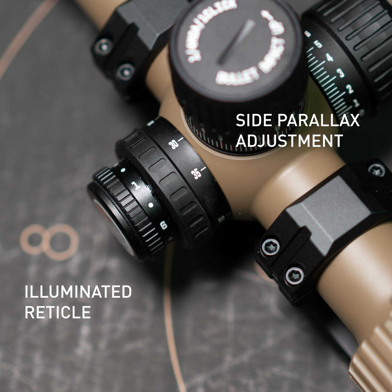 Challenger 6-24x50 FFP Scope with Zero Stop | Flat Dark Earth