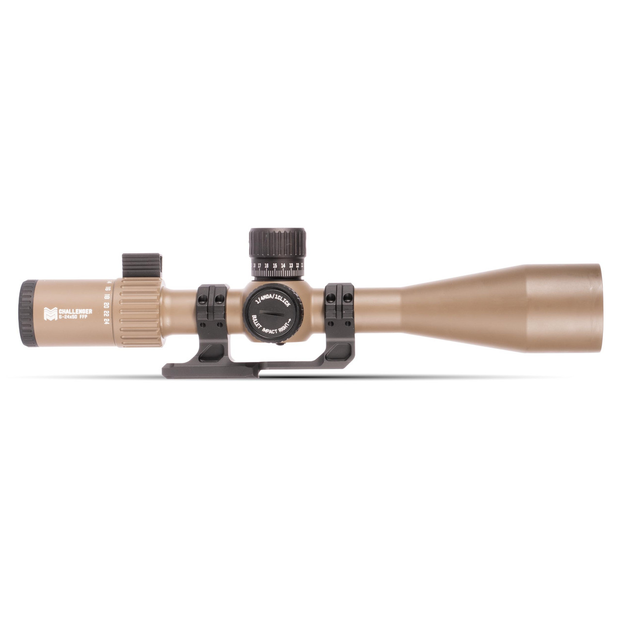 チロル　0226 Challenger 6-24x50 FFP Scope with Zero Stop | Flat Dark Earth
