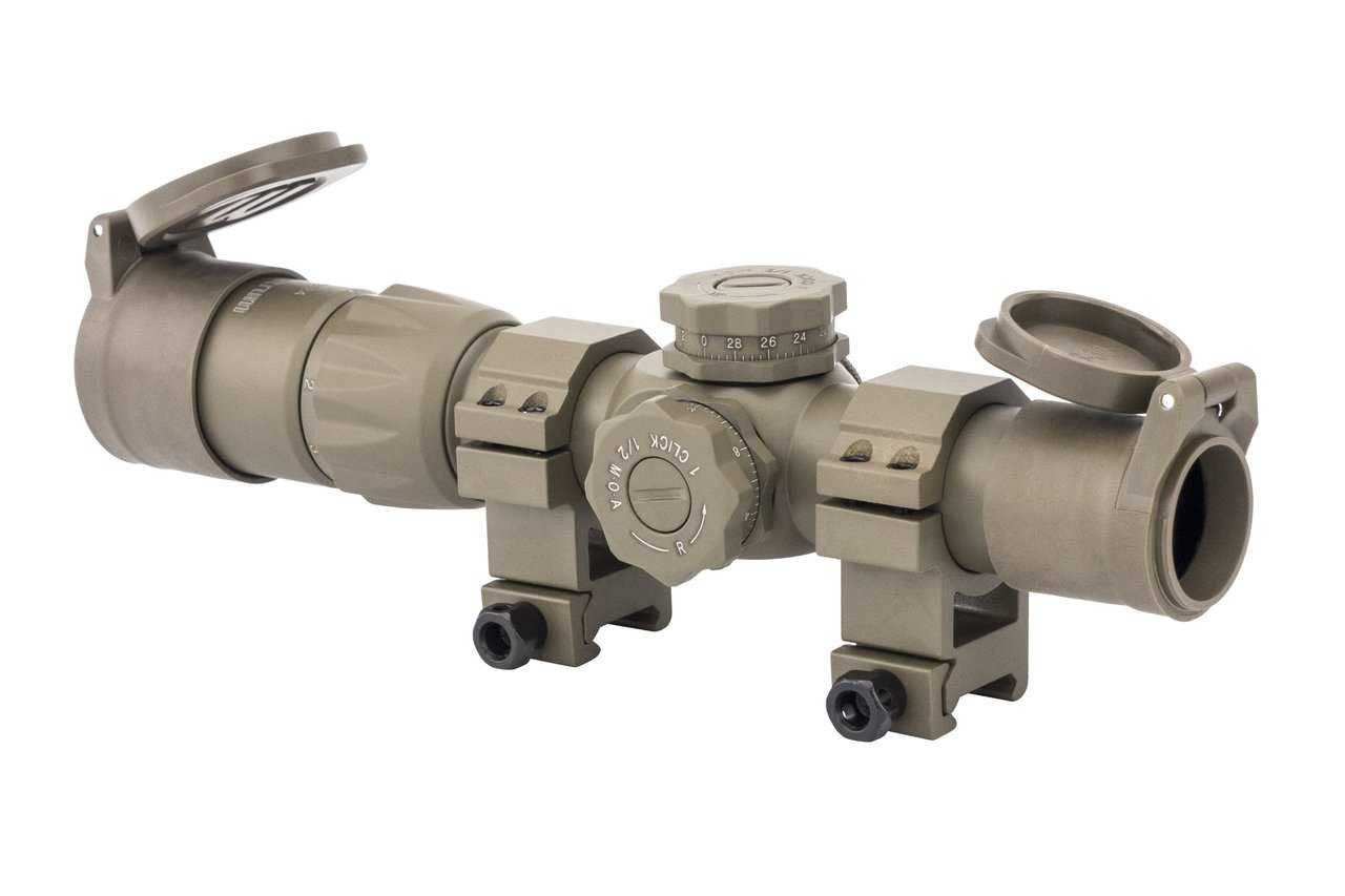 Monstrum Tactical Flip-Up Rifle Scope Lens Covers - Flat Dark Earth