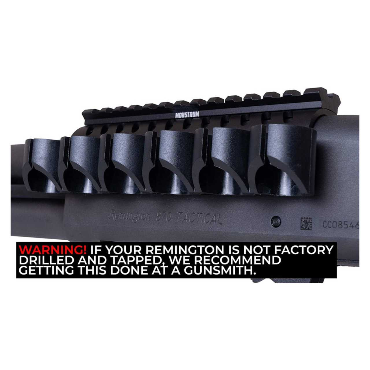 Remington 870 12-Gauge Shotgun Shell Carrier with Picatinny Rail Mount