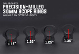 30mm Precision V2 Scope Rings with Level Bubble