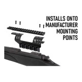 Picatinny Mount with Ammo Side Saddle for Remington 700 Short Action Rifles | Compatible with 243/308/7mm-08 Mossberg Accessories Monstrum