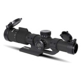Alpha Series 1-4x24 FFP LPVO Rifle Scope | Bundle Deal includes Offset Scope Mount and Enhanced Throw Lever Optics Monstrum