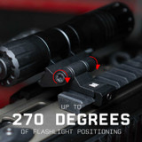 Adjustable Scout Light Mount with Pivoting Mount Plate | Compatible with Surefire M300/M600 Series/Streamlight Protac Series Accessories Monstrum