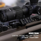 Low Profile 45 Degree Offset Picatinny Rail Mount Accessories Monstrum