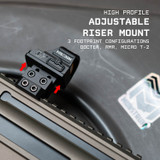Medium Profile Adjustable Height Micro Red Dot Riser Mount | Absolute to Lower 1/3 Co-Witness Center Height
