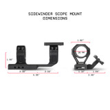 Monstrum Sidewinder Series Scope Mount with 45 Degree Canted Red Dot Sight Base