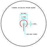 Cyborg 4x Prism Scope with BDC Reticle Optics Monstrum
