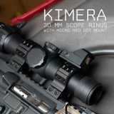 Kimera Scope Rings | 30 mm Diameter | Includes Detachable Canted Red Dot Base