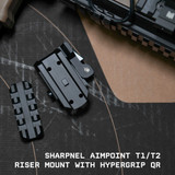 Shrapnel Red Dot Riser Mount w/ Quick Release & Removable Picatinny for Aimpoint T1/T2 Accessories Monstrum