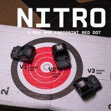Monstrum Nitro Pistol Red Dot w/ 3 MOA Dot | RMR - V3 Ridged Hood