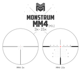Challenger 3-15x50 FFP Scope with Zero Stop - MM4 - MIL-Dot Reticle