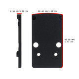 7075 Series RMR to RMSc Red Dot Adapter Plate | for RMR Cut Optics Ready Pistols and Slides | Compatible with RMSc and Holosun K/407k/507k/EPS/Carry Footprint Red Dots