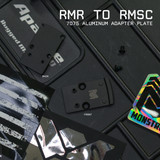7075 Series RMR to RMSc Red Dot Adapter Plate | for RMR Cut Optics Ready Pistols and Slides | Compatible with RMSc and Holosun K/407k/507k/EPS/Carry Footprint Red Dots